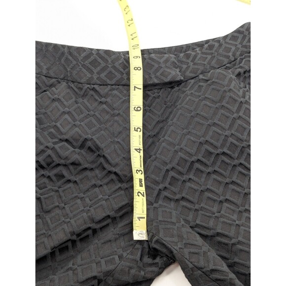 Tahari Women' Medium Black Argyle Diamond Pattern Dress Pants Size 4 Small USA - Picture 7 of 9